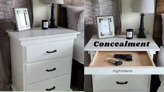 Easy DIY secret hidden compartment nightstand