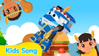 Ten Little Indians | Kids songs | LittleTooni songs with Robot Trains