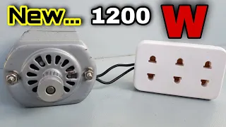 Let's turn the sewing machine motor into 220V generator - how to make free electricity - new 2021