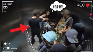 Compilation Of Strangers Disturbing A Mother In The Elevator 😰😰 (CRAZY REACTIONS)