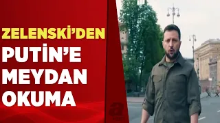 Zelenski, Kiev sokaklarından Putin'e meydan okudu! | A Haber