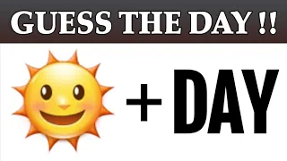 Guess The Day By Emoji || Emoji Quiz