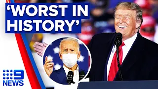 Trump says Biden is 'worst presidential candidate in history' | 2020 US Election | 9 News Australia