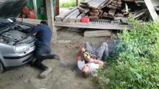 Chainsaw Prank Causes Friend to Faint