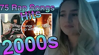 75 RAP SONGS HITS 2000s THAT WE GREW UP WITH! - REACTION !!!!