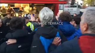 Everton and Chelsea fans brawl. Fulham Road. 11/11/2018