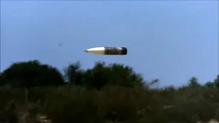 Slow motion of tank firing