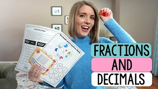 Fractions and Decimals Activities for Students-- Games, Strategies, Centers, and MORE!