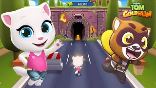 Talking Tom Gold Run - Talking Angela VS Raccoon Boss Fight - Android/ios Gameplay - Full screen 🔥