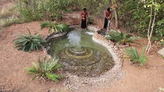 Building The Best Swimming Pool Ancient Skill | Primitive Technology , Building Skill