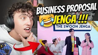 Cast of Business Proposal Plays Jenga | REACTION !!!