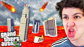 ¿Qué PASA si Hay un TSUNAMI de LAVA en GTA 5? Grand Theft Auto V - GTA V Mods