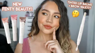 NEW FENTY BEAUTY BROW MVP WAX + PRO KISS'R TINTED LIP BALMS | DEMO + REVIEW | Makeupbytreenz