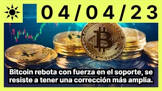 Bitcoin rebota con fuerza en el soporte, se resiste a tener una corrección más amplia.