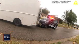 Bodycam: Teen Allegedly Rams Cop Car While Fleeing Police in Stolen Box Truck