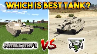 GTA 5 TANK VS MINECRAFT TANK : WHICH IS BEST TANK?