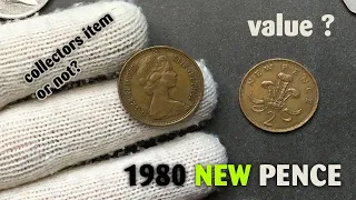 Queen Elizabeth 1980 New Pence coin Value - What is it worth today?