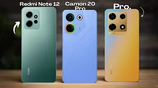Tecno Camon 20 Pro vs Infinix Note 30 Pro vs Redmi Note 12⚡️1 Winner.