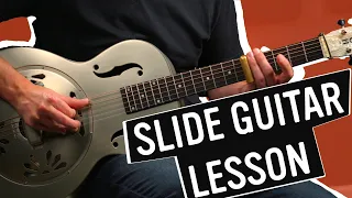 OPEN G SLIDE Guitar Lesson: How to play a driving blues groove