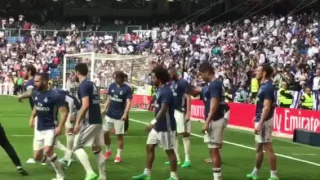 Warm Up for Real Madrid v Barcelona.. Stadium Bernabeu 23rd April 2017