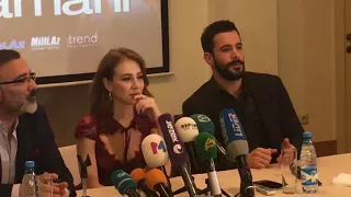 Barış Arduç ve Elçin Sanqu Bakü'de gazetecilerin sorularını cevapladı