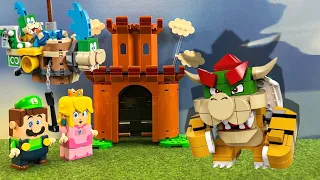Lego Mario Enters the Nintendo Switch to help Luigi and Peach escape Bowser's Tornado! #legomario