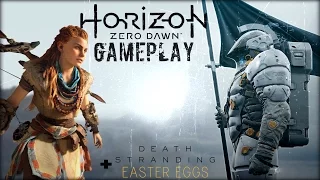 HORIZON Zero Dawn | Gameplay & Death Stranding Easter Eggs | PS4