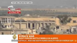 Rebels and military battle in Aleppo
