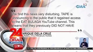 Kampo ng TVJ, naghahanda raw ng legal na hakbang laban sa pagbawi ng TAPE...| 24 Oras Weekend