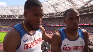 WCH 2017 London –Team Great Britain and N.I 4X100 Metres relay Heat 1