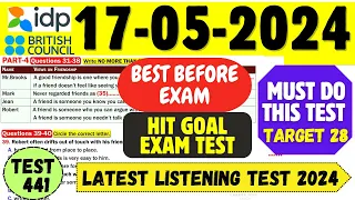 IELTS Listening Practice Test 2024 with Answers | 17.05.2024 | Test No - 441