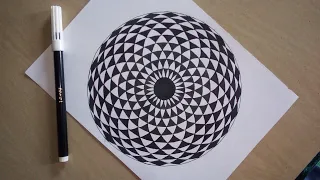 Geometric eye mandala design ll how to draw geometric eye