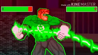 Green Lantern vs. Ben 10 with healthbars