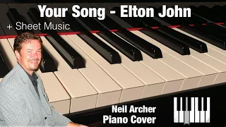 Your Song - Elton John - Piano Cover + Sheet Music