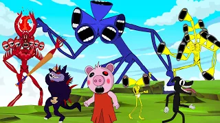 Siren Head Army Attack x Cartoon Dog x Piggy | Roblox Piggy Animation - GV Studio