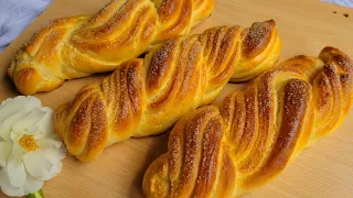 🔴🔴How to make bread at home!these rolls are so delicious,you will make them again and again🔴,پخت نان