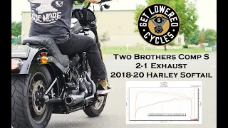 2020 Harley Low Rider S - Two Brothers 2-1 Comp S Exhaust Sound Clip and Dyno Numbers