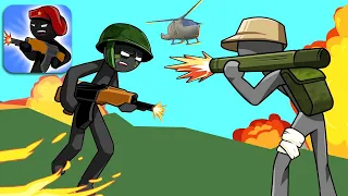 STICKMAN WORLD WAR - Walkthrough Gameplay Part 2 - CAMPAIGN 8-10 (iOS Android)