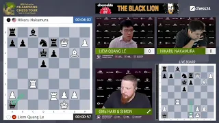 LE QUANG LIEM BLUNDERS IN A WINNING POSITION AGAINST HIKARU AND HIKARU BLUNDERS TOO!! WHAT A GAME!