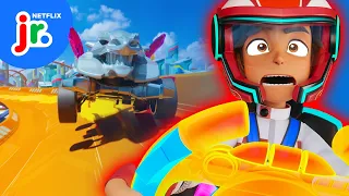 Cheese Spray on the Tracks! 🧀🏎️💨 Hot Wheels Let's Race | Netflix Jr