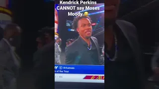 During the 2021 NBA draft, Kendrick Perkins tries to praise Moses Moody but has the hardest time 😂