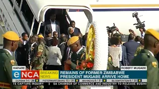 Remains of Mugabe arrive in Harare