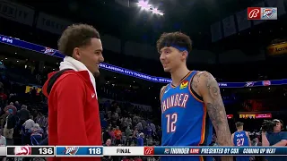 Lindy Waters III Embraces Former High School Teammate Trae Young