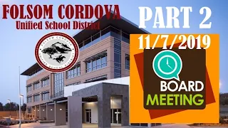 FCUSD Board Meeting 11/07/2019 - PART 2