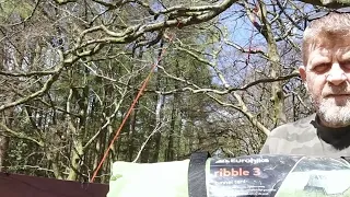 Wild camping in the woods-Failed tent