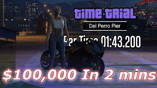 Del Perro Pier Time Trial - $100,000 In Less Than 2 Mins - GTA Online