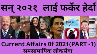 Current Affairs of 2021 - Major Events (January to June) Part-1