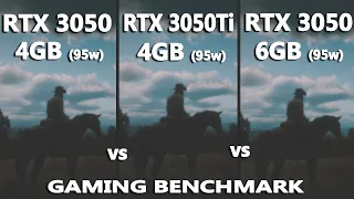 Laptop RTX 3050 4GB vs RTX 3050Ti 4GB vs RTX 3050 6GB Gaming Benchmark Test