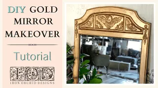 DIY Gold Mirror Makeover - How to Make a Cheap Mirror Look Expensive