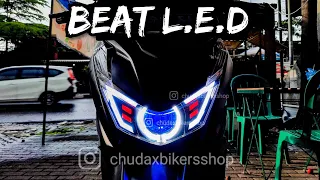 modifikasi honda beat full lazy dan projie biled aes || chudax bikers shop